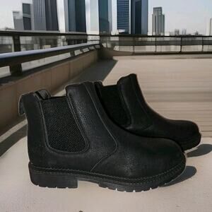 New! SPIEZ Men's Steel Toe Work Boots - Slip & Oil Resistant Safety Shoes Size 9